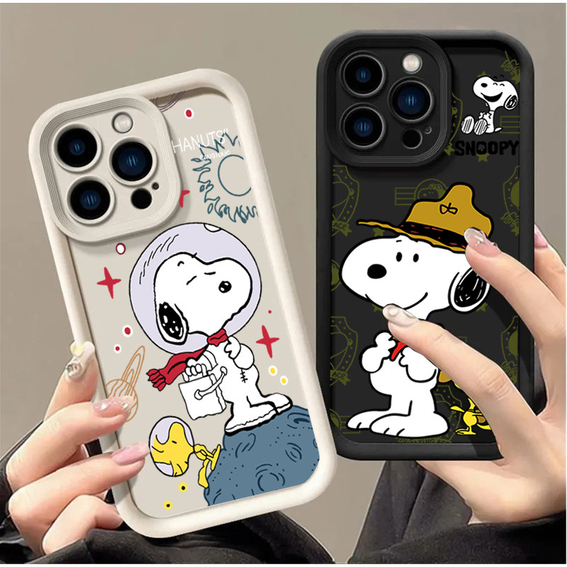 สวยน่ารัก Snoopy สําหรับ OPPO A6X A5X A6 A5 PRO A3X A60 A15 A17 A3 Pro A16 A16K A79 A54 A35 A55 A78 A55 A98 A74 A95 กรณีกันกระแทกน่ารักการ์ตูน