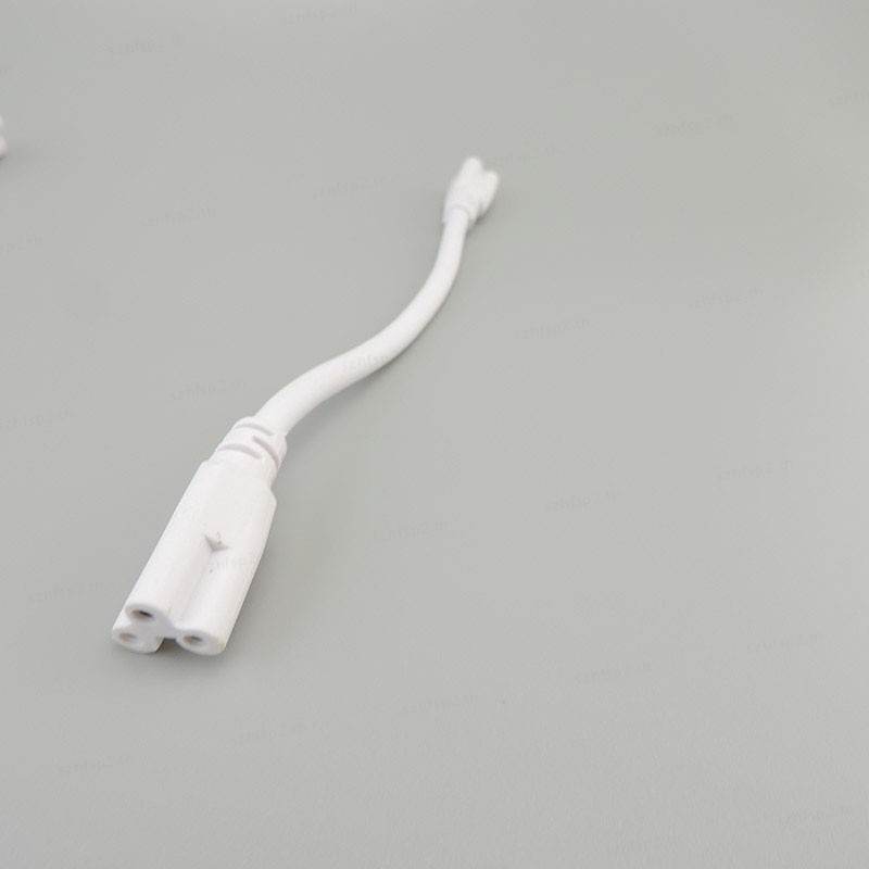 สีขาว 1/2/5pcs T4 T5 T8 3 ขา LED Tube Connector 2 เฟส 3 เฟส LED โคมไฟตัวเชื่อมต่อสายไฟ Double-end สา