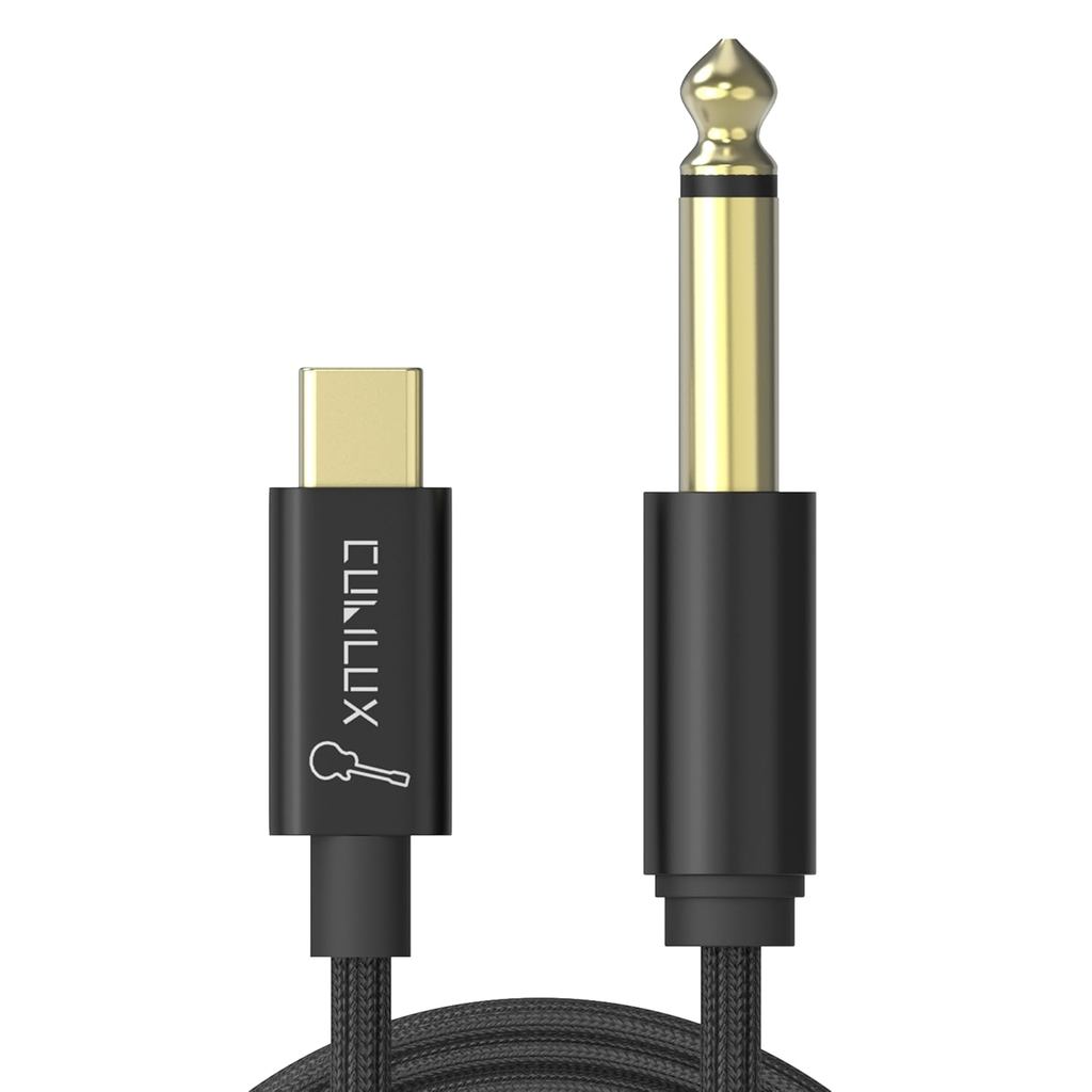 Cubilux Guitar to USB C Cable เข้ากันได้กับ iPhone 17/16/15 Pro Max, iPad Pro, MacBook, Samsung S25/