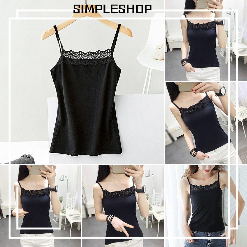 SIMPLESHOP เสื้อกล้ามฤดูร้อน เสื้อแขนกุดสําหรับผู้หญิง แบบบาง สไตล์สปอร์ต