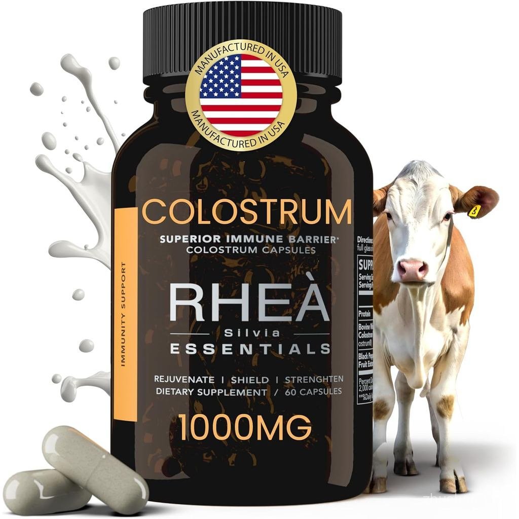 Rhea Bovine Colostrum อาหารเสริมสําหรับผู้หญิง, Colostrum แคปซูลเพื่อสุขภาพ Gut, Digestion, ท้องอืด,