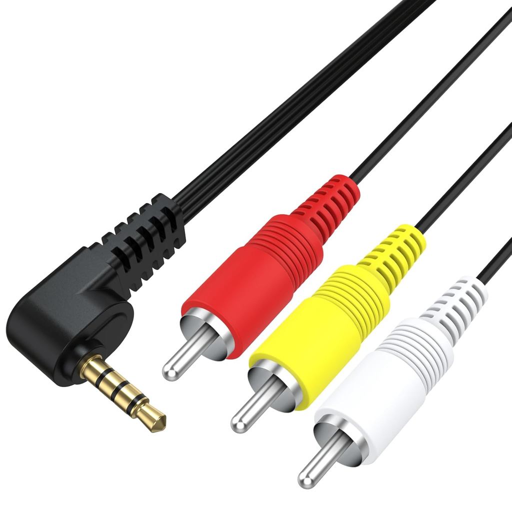 VMC-20FR สาย AV เข้ากันได้กับกล้อง Sony & กล้องวิดีโอ 3.5 มม. ถึง RCA Audio Video Cord สําหรับ DSC-T