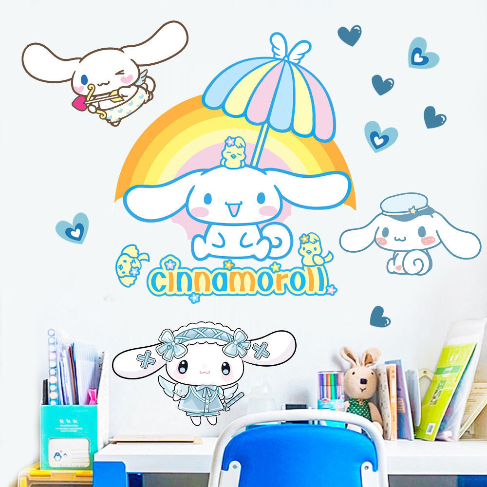 New Product#Cinnamoroll Babycinnamoroll Wall Stickers Cute Cartoon Pattern Stickers Children's Bedro