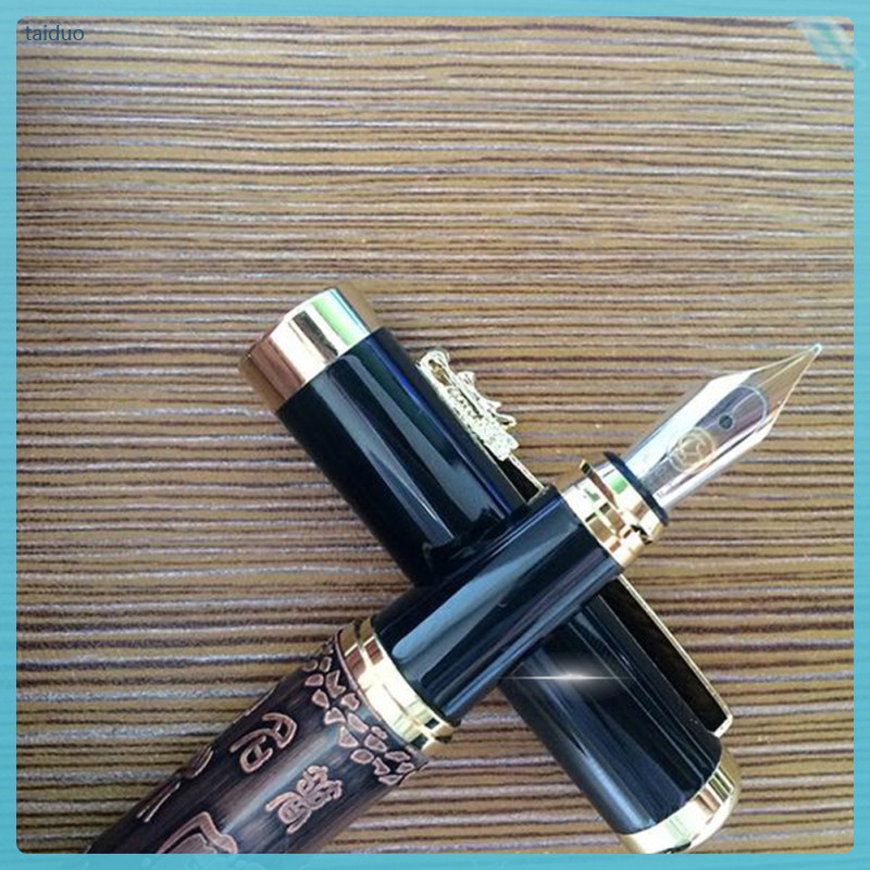 Design Fountain Pen Luxury Fountain Pens Collection Fountain Pen (สีน้ําตาลแดง) taiduo