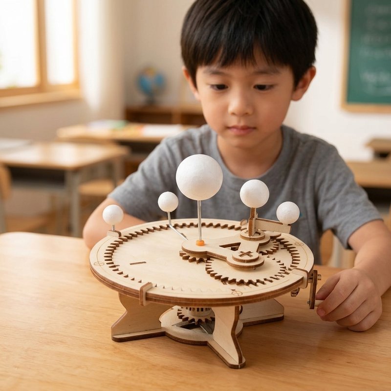 ระบบสุริยะ ชุดเรียนรู้ วิทยาศาสตร์ ของเล่น STEM จากไม้ ปลอดภัย สำหรับเด็ก อายุ 3 ปี