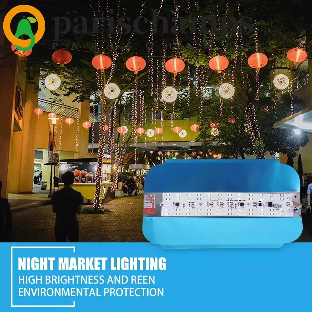 Parischamps LED ไอโอดีน-Tungsten 50W 100W สปอตไลท์ทนทาน Refletor ไฟ LED น้ําท่วมไฟกลางแจ้งไฟทํางานไฟ LED