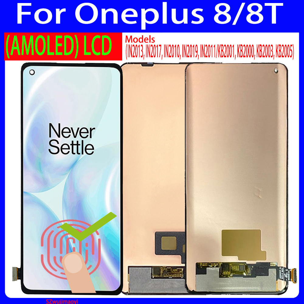 6.55 AMOLED สําหรับ OnePlus 8 1+8 LCD IN2013, IN2017, IN2010, IN2019, IN2011 จอแสดงผล Touch Screen D