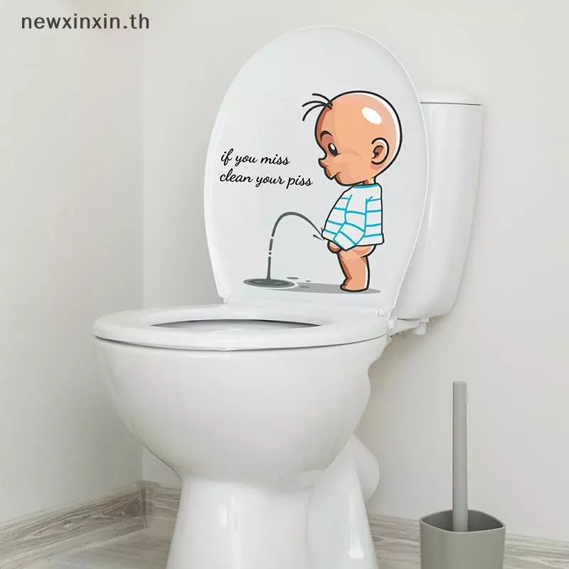 ^N^ ห้องน้ําเตือนห้องน้ําตลก Stiers เด็ก Urination ตกแต่งฝาชักโครก {T}