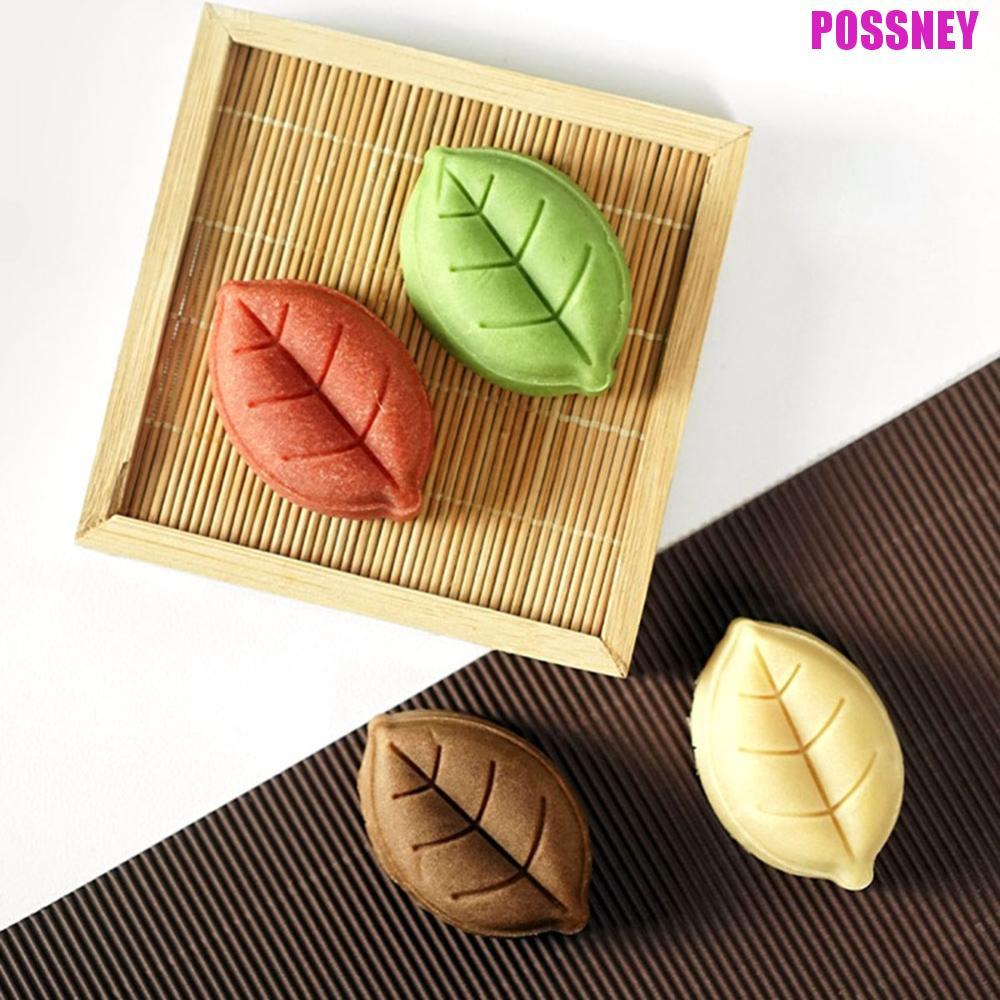POSSNEY Maamoul Form Pastry 30g Hand Press Leaf Shaped Baking Green Bean Cake Cookie Stamp Cutter