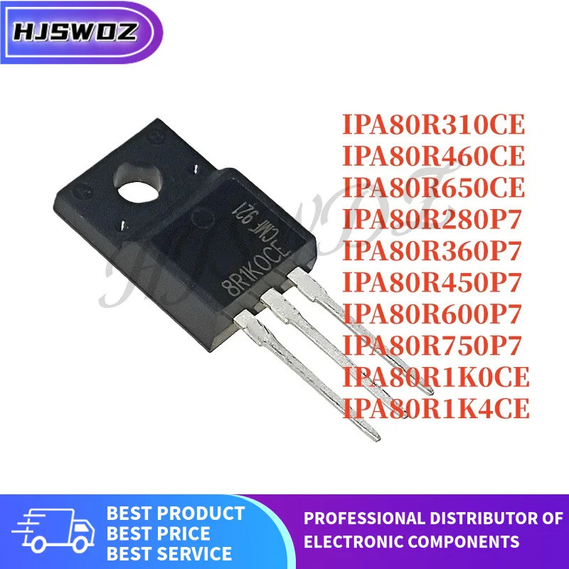 10/PCS IPA80R310CE IPA80R280P7 IPA80R1K0CE IPA80R650CE IPA80R1K4CE IPA80R750P7 IPA80R600R7P60R7A80R7