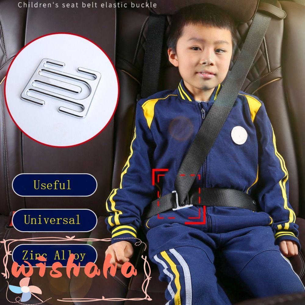 WISHAHA สายคล้องคอไหล่ความปลอดภัย Universal Vehicle คลิปหนีบเข็มขัดนิรภัยสําหรับเด็ก