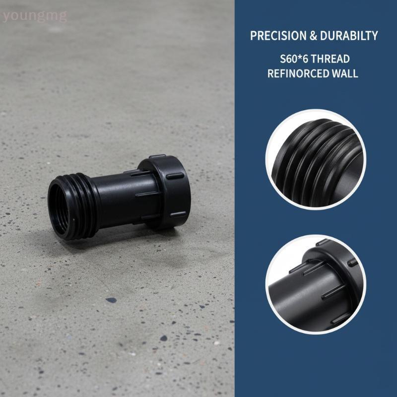 [YG] IBC Tank Adapter Extension Hose 2 นิ้ว S60 ถึง S60 Connector High Flow Extension ทนทานสําหรับ L