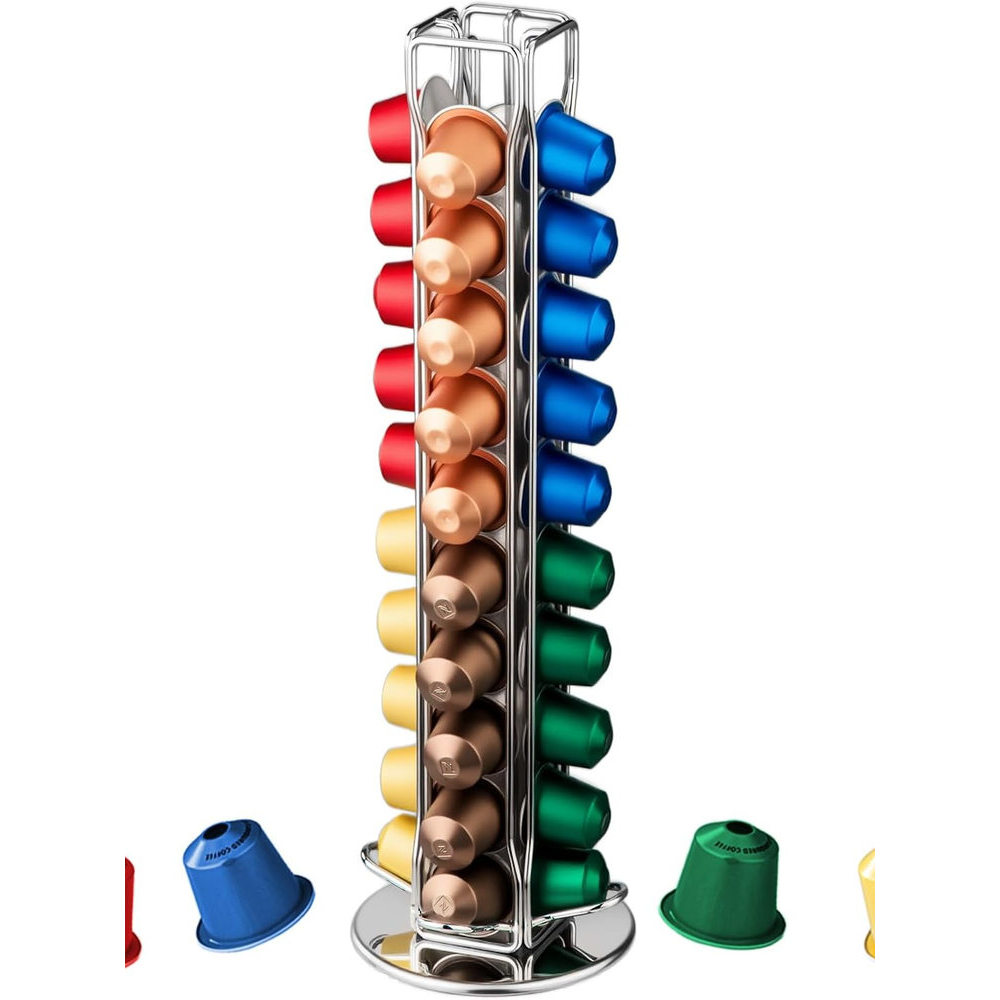 เหมาะสําหรับ Nestle Nespresso Nespresso Xiaomi Sumidagawa Capsule Coffee Rack ชั้นเก็บของหมุนได้