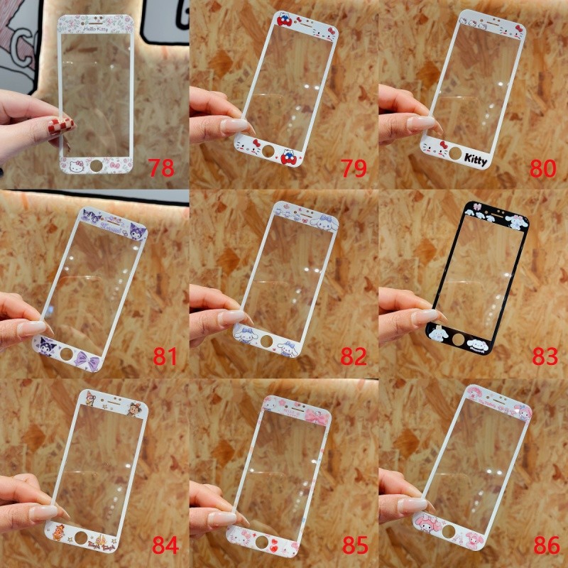 ป้องกันหน้าจอสําหรับ iphone se2 se3 4 4s 5 5s se 6 6s 7 8 plus 3D กระจกนิรภัยการ์ตูนกระจกนิรภัย Full Protector 4.7 5.5 นิ้วฟิล์ม