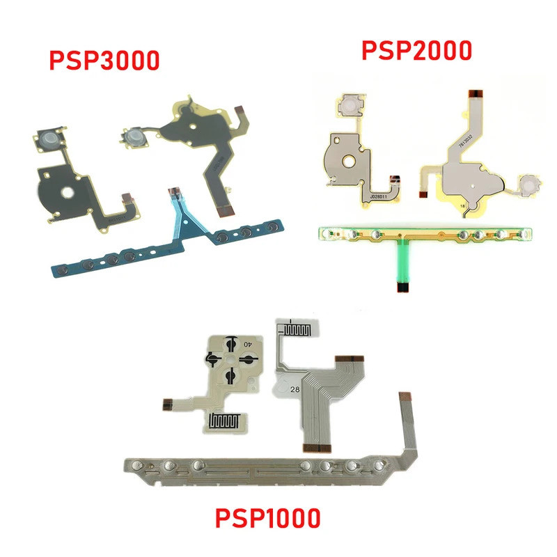 สําหรับ Playstation PSP 1000/PSP 2000/PSP 3000 เปลี่ยนส่วนซ้ายขวาปุ่มคอนโทรลเลอร์ Ribon Flex Cable อ
