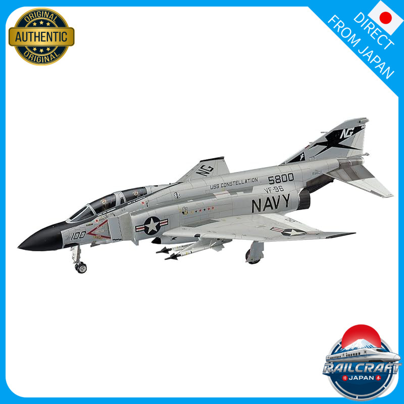 Hasegawa 1/48 US Navy F-4J Phantom II w/One-Piece Canopy Plastic Model PT6