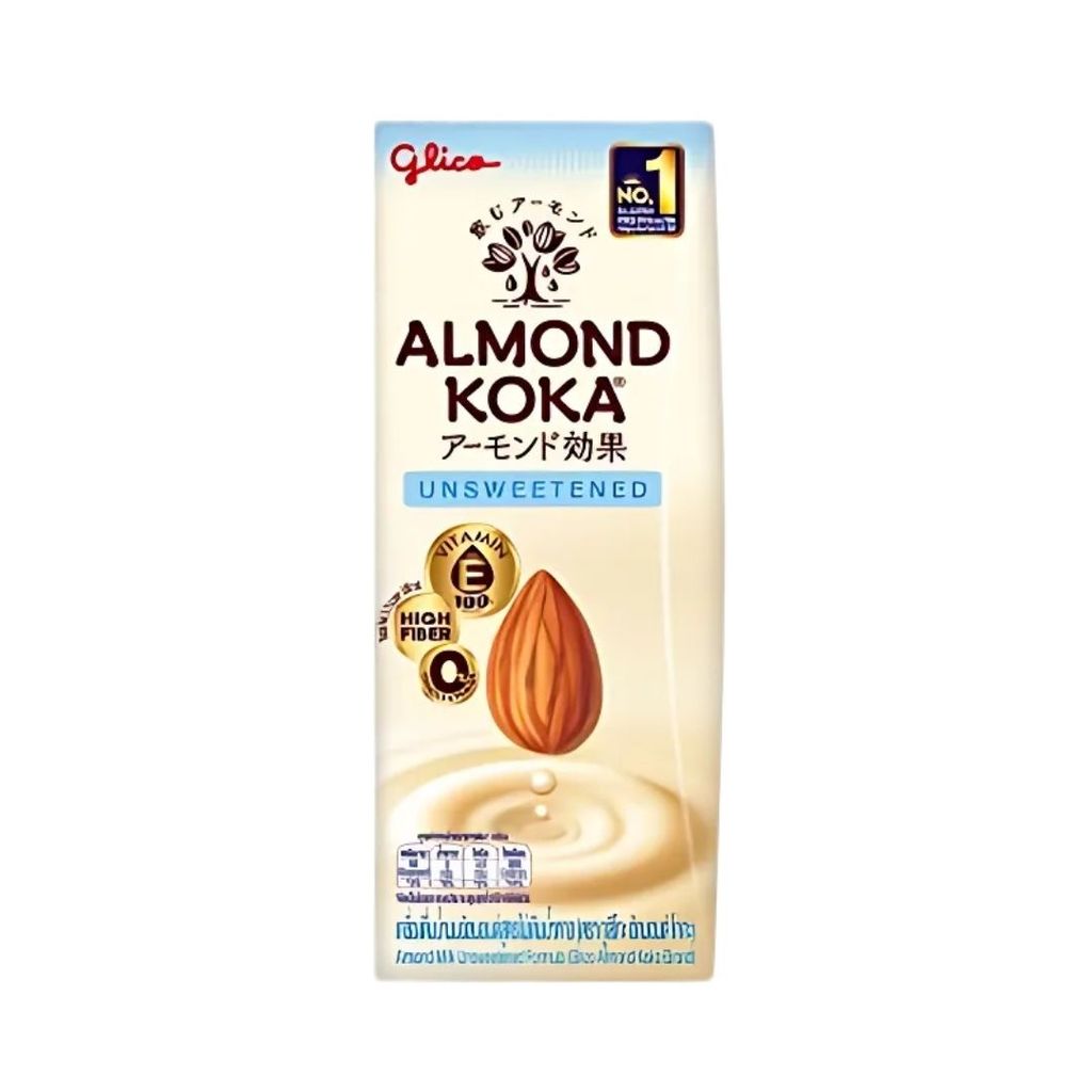 กูลิโกะ นมอัลมอนด์ไม่น้ำตาล (Glico Almond Milk Unsweetened 180ml.)