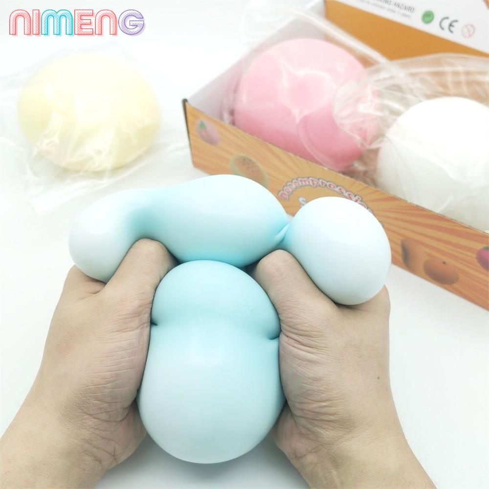 ลูกชีสของเหลว NIMENG, ฟื้นตัวช้าขนาด 10 ซม. ของเล่นบีบ, บรรเทาความวิตกกังวล Anti-Stress Giant Slow Rebound Ball Party ของขวัญ