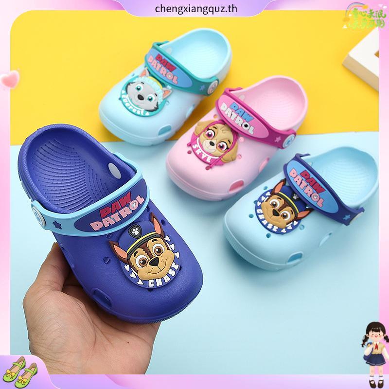 PAW Patrol รองเท้าแตะ ทรง ลาย paw patrol แบบมีรู สำหรับเด็ก