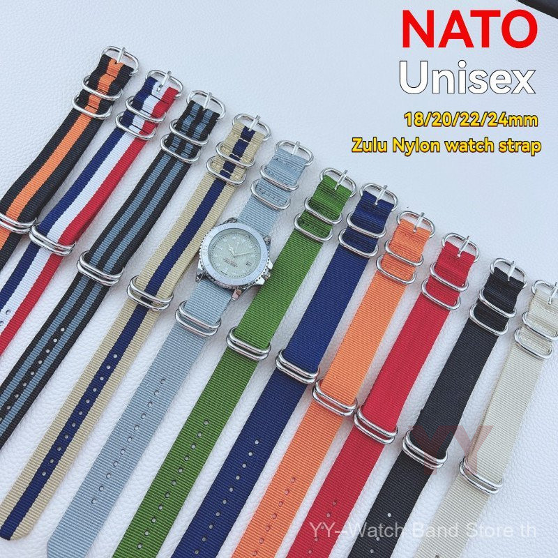 18/20/22/24 มม.Zulu ไนลอน NATO สาย Breathable ทอผ้าใบแบบบูรณาการเปลี่ยน Unisex นาฬิกาสร้อยข้อมือ corareas