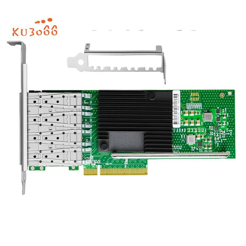 X710-DA4 PCIe X8 LAN Ethernet Card + 10-Gigabit Quad Port NIC Fiber Network Adapter สําหรับ ESXi สํา