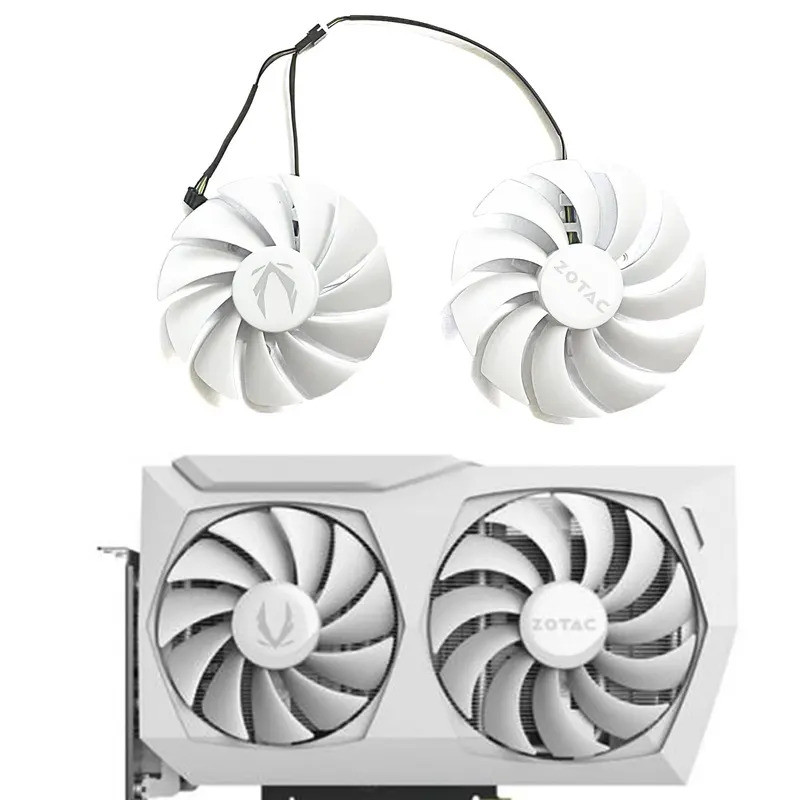 ใหม่ GAA8S2U GA92S2U 4PIN 88 มม.100 มม.RTX 3060 AMP สีขาว GPU พัดลมสําหรับ Zotac RTX 3060 Ti RTX 306