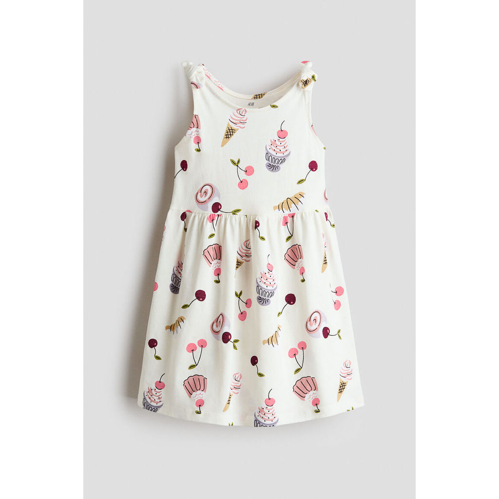 H&M(เอชแอนด์เอ็ม) เดรสผ้าฝ้ายพิมพ์ลาย เด็กหญิง 1348437_2