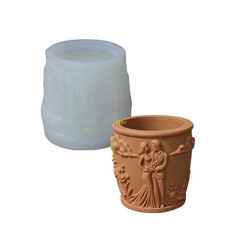 Flgo Church Shaped Silicone Mould For Creative Cement Flower Making
