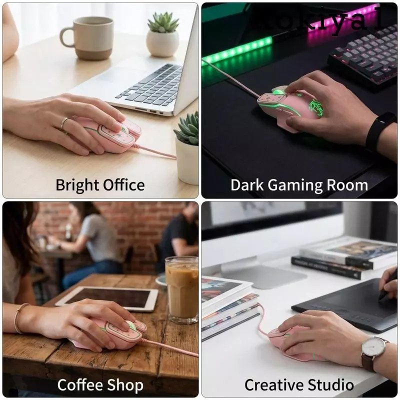 เมาส์เกมมิ่งมีสาย RGB แบบเงียบ ปรับความเร็ว 4 ระดับ thumbnail 7