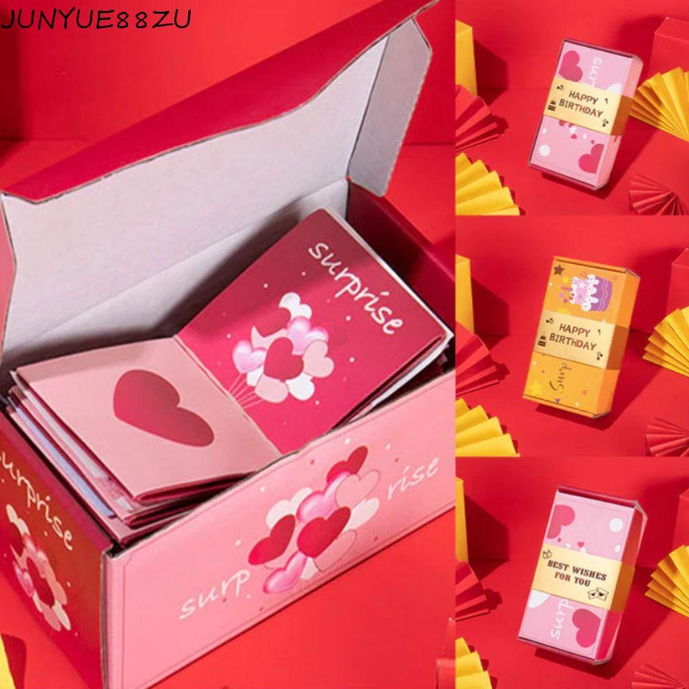 JUNYUE88ZU Surprise Bounce Box, Paper Luxury Cash Explosion Gift Box, Red Envelope Pop Up Surprise F