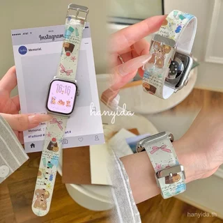 หมีน่ารักสายนาฬิกาใสสําหรับ Huawei fit 5/5 pro Fit 4/4 pro Smartwatch สายรัดข้อมือแม่เหล็กสําหรับสร้อยข้อมือ Huawei Watch Fit 3