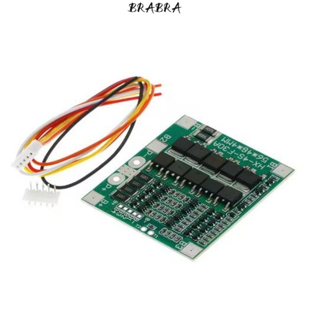 BRABRA LiFePO4 / Lithium Battery Board, 4S 3.2V 3.7V 30A พร้อม Balance BMS, Blue Green 12.8V 14.4V 1