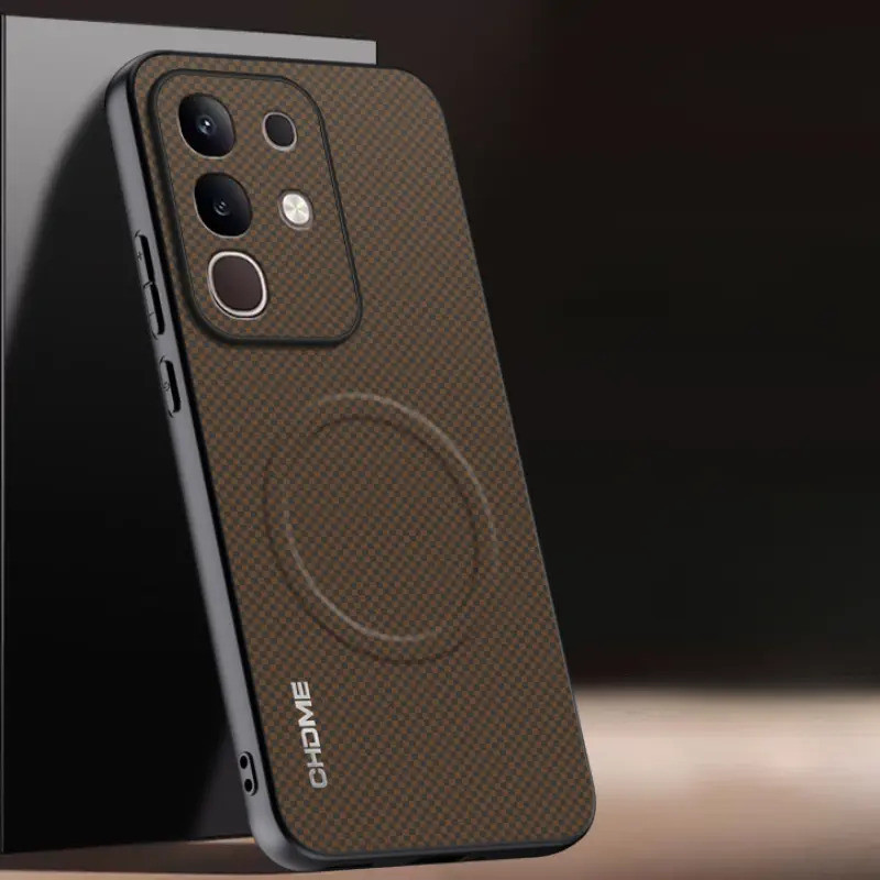 PU หนังแม่เหล็กสําหรับ Vivo Y29 4G Textured ฝาหลังซิลิโคนป้องกันเคสโทรศัพท์สําหรับ Vivo T4X Vivo Y29