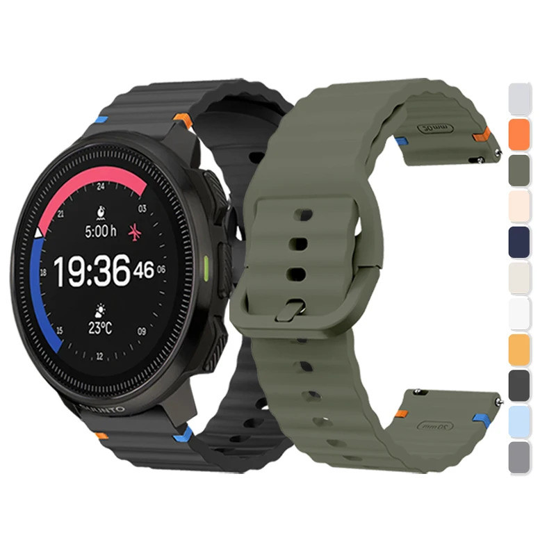22 มม./20 มม.สายระบายอากาศสําหรับ Suunto Ocean, ใหม่ดูซิลิโคนสําหรับ Suunto แนวตั้ง/SUUNTO 3/3 ฟิตเน