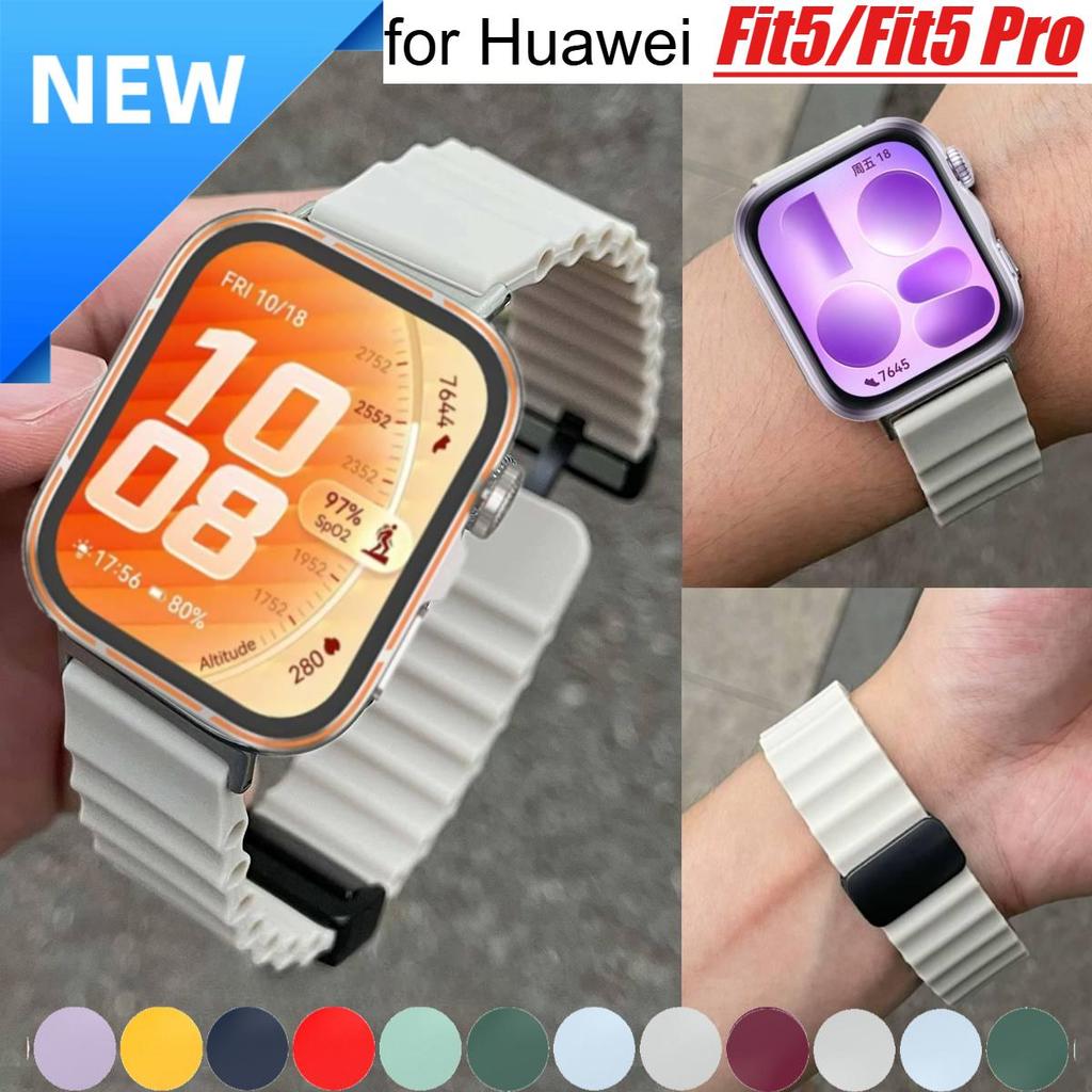 ซิลิโคนกีฬา Ocean สําหรับ Huawei Fit 5/5Pro/4/4Pro/3 สายรัดข้อมือ สายนาฬิกา Correa