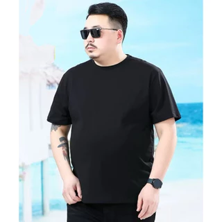 เสื้อยืดผู้ชายคอกลม แขนสั้น เสื้อคนอ้วน ยืดเปล่า oversize เสื้อยืดแฟชั่น โอเวอร์ไซส์ทรงหลวม เนื้อผ้านุ่มเย็นสบาย สีขาว