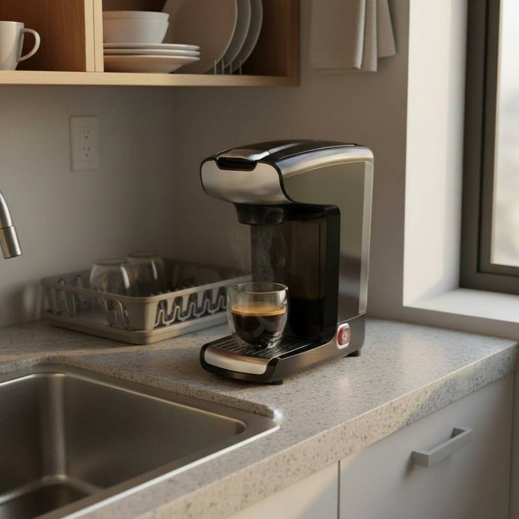 ทําความสะอาดง่าย Capsule Coffee Brewer Quick Brew 2-in-1 Coffee Brewer ปิดอัตโนมัติสําหรับสํานักงาน