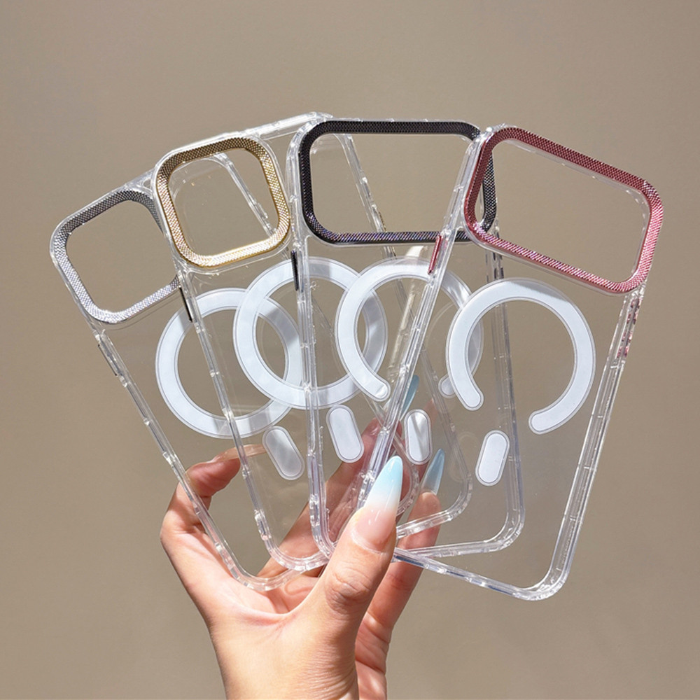 กรอบสีแม่เหล็กเคสโทรศัพท์สําหรับ ไอโฟน 17 มือโปร สูงสุด 16 15 14 กันกระแทกป้องกันปลอก