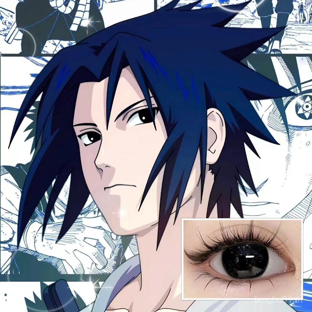 Sasuke cos ครึ่งโยนเส้นผ่าศูนย์กลางขนาดใหญ่สีดําสีฟ้าสีเขียว Naruto คอสเพลย์การ์ตูนนิทรรศการ 2tb FMK