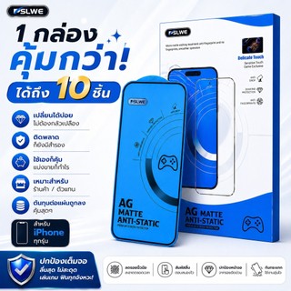 cx shop  ฟิล์มด้าน (1กล่อง10ชิ้น) ฟิล์มกระจกเติมจอ สำหรับ IPHONE IP17 Pro max/IP16 Pro/17/IP13/13Pro/14