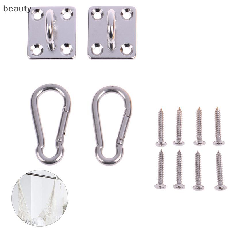 [beauty] 2 ชุดเพดานติดผนัง U-Shaped Hooks สแตนเลส Heavy Duty Hammo Base TH