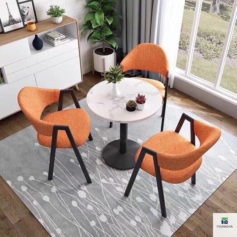 ✐✶┋Simple reception negotiation table and chair combination office leisure cafe milk tea shop small 