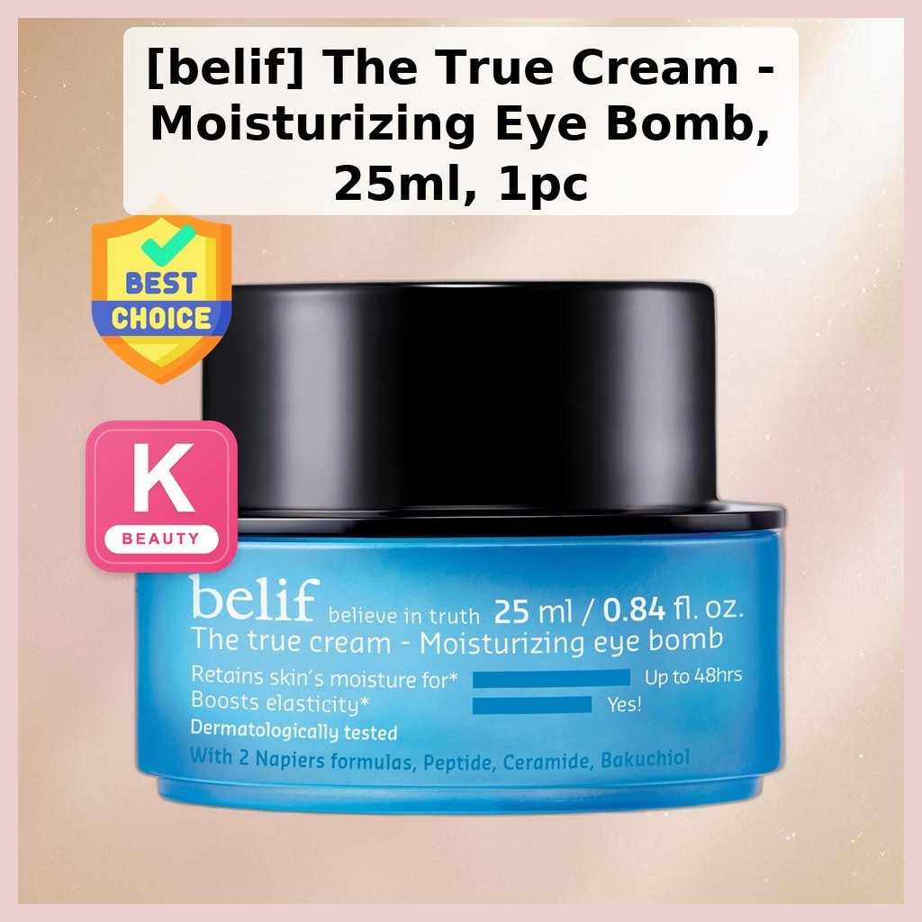 [belif] The True Cream - Moisturizing Eye Bomb, 25ml, 1 ชิ้น / ครีมบํารุงรอบดวงตาเกาหลี / สูตรให้ควา