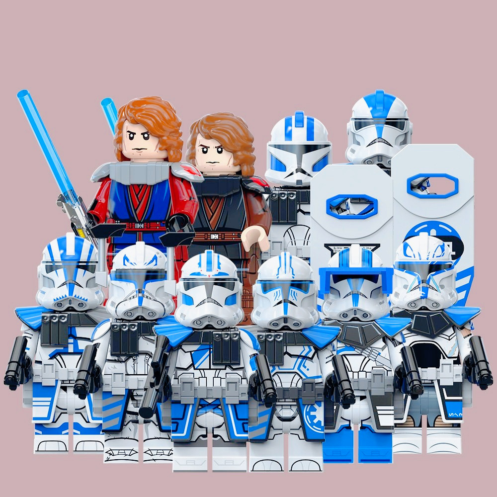 TV6114 Space Wars Clone Shock Trooper Anakin Skywalker Obi-Wan อิฐตัวเลขอาคารบล็อกของเล่น