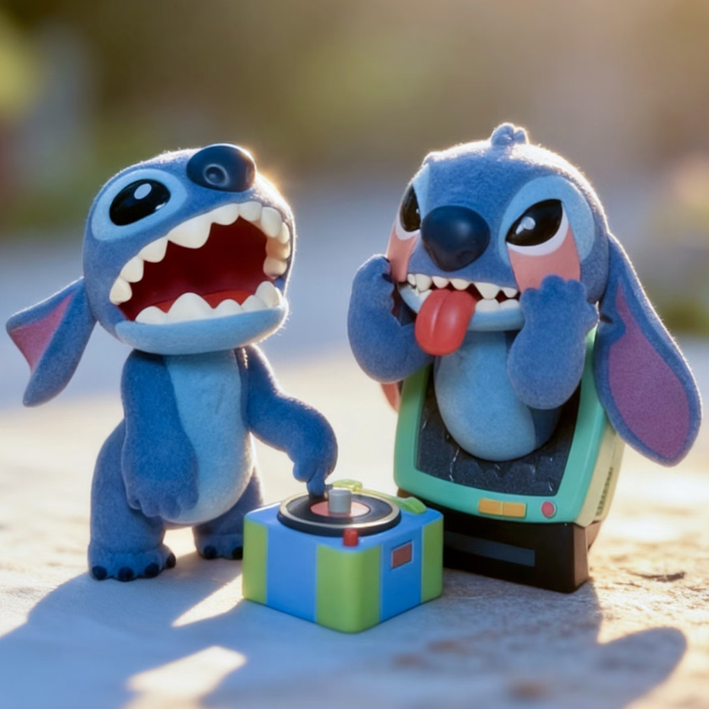 Stitch Super Destroyer Series กล่องตาบอดตุ๊กตาตัวเลขการกระทําเครื่องประดับของเล่นอินเทรนด์คริสต์มาสของขวัญประณีต