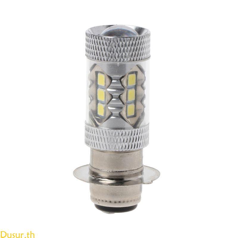 Dusur PX15D H6 80W 6500K 16 LED ไฟหน้าหลอดไฟรถจักรยานยนต์หมอกไฟแสดงสถานะหลอดไฟ LED