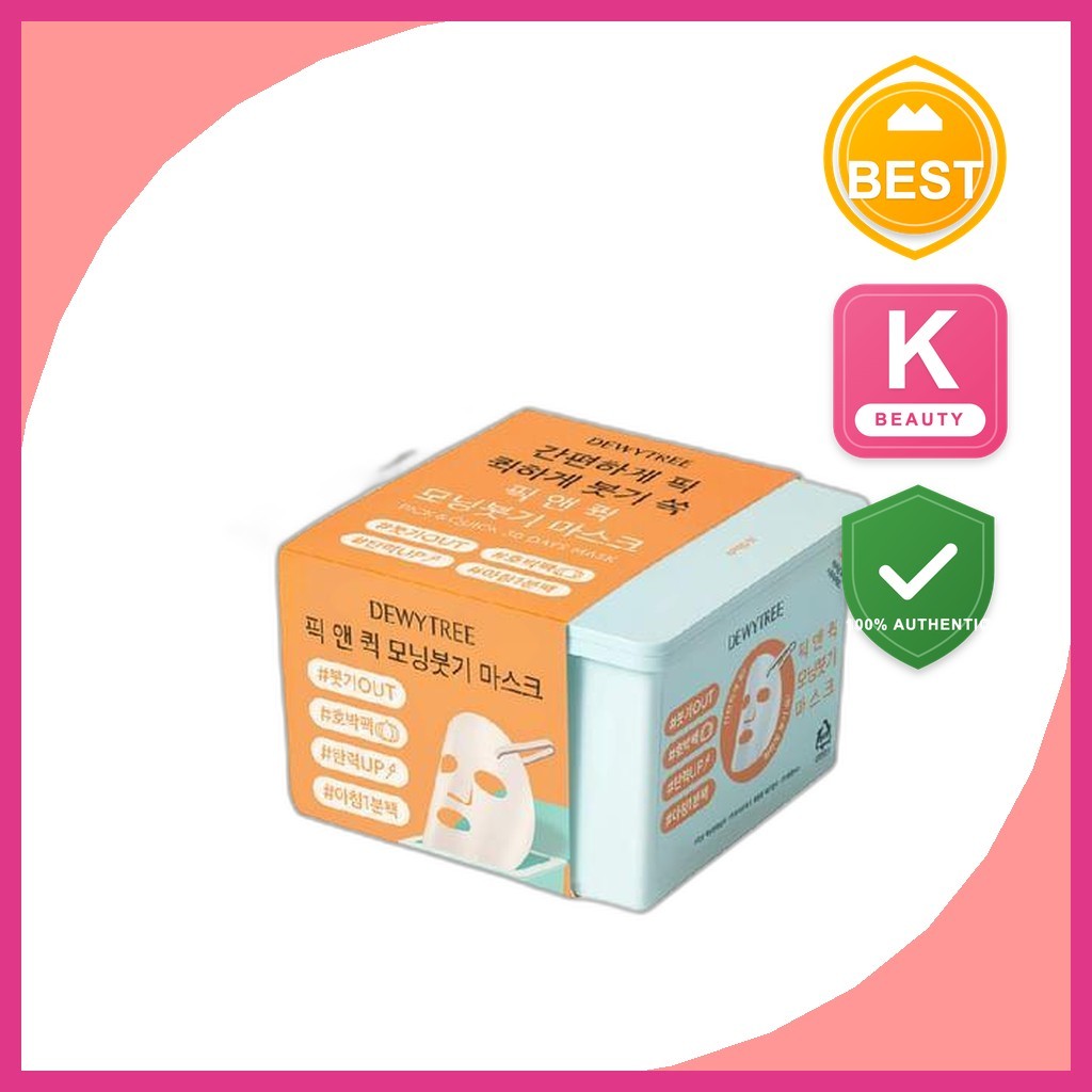 [Dewytree] Pick And Quick De-puff Morning Mask 30ea / Korean Morning Mask / De-puffing Effect by K-D