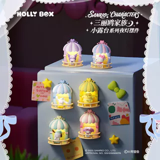 1 ชิ้น Sanrio ตัวอักษรขนาดเล็ก Terrace Series ไฟกลางคืนตู้เย็นสติกเกอร์ตกแต่ง