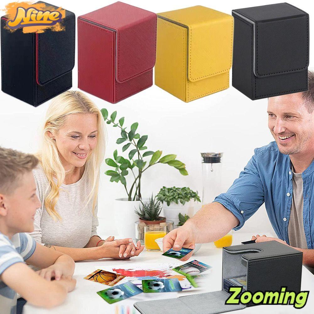 ZOOMING Deck Box, เกมสะสม PU เกม MTG Trading Card Holder, กล่องของขวัญ Organizer Protectors Storage Card Deck ผู้หญิงผู้ชาย