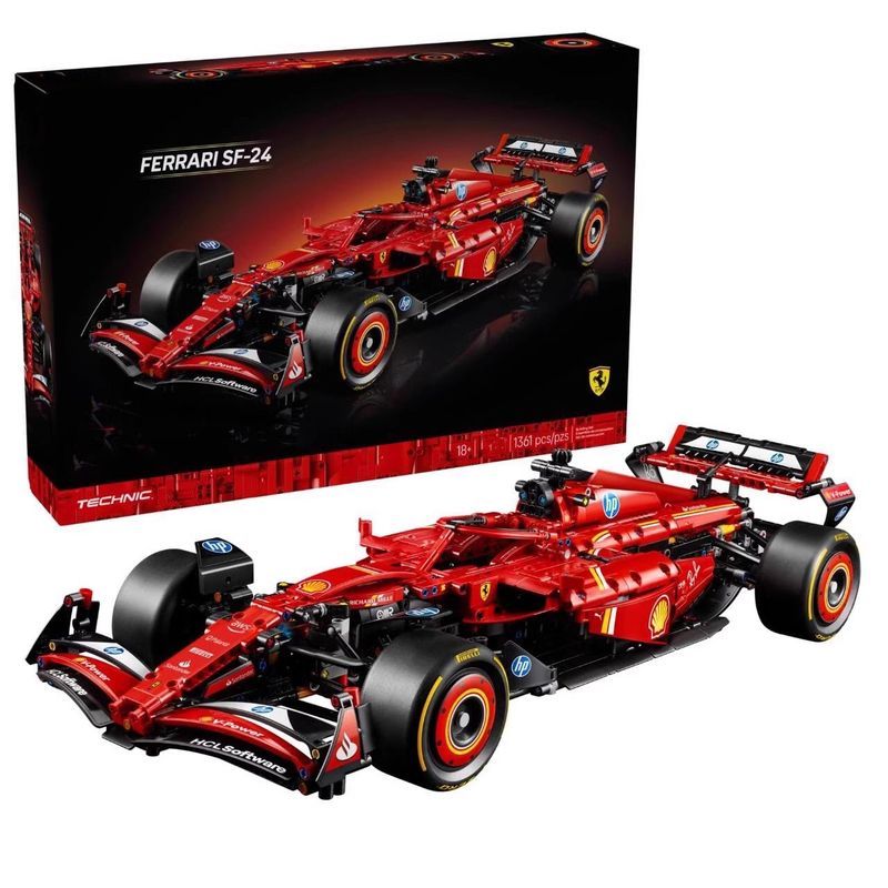 ของเล่นที่เข้ากันได้บล็อกตัวต่อ Lego Mechanical Group รถสปอร์ต F1 รถแข่ง SF-24
